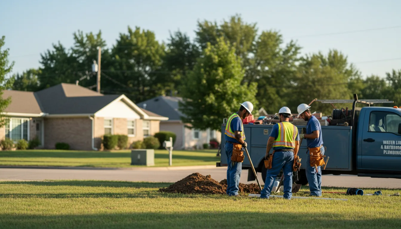 Residential water line and bathroom plumbing service in Steinauer, NE